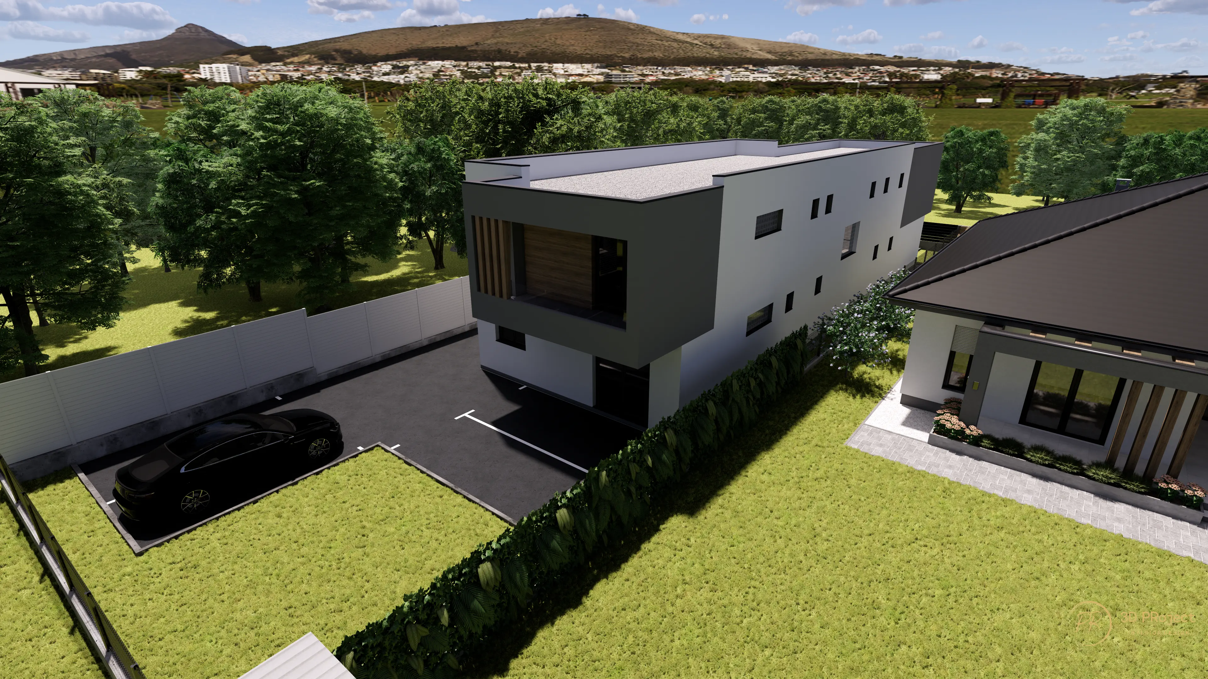 Moderna arhitektura zgrade blizu Zagreba